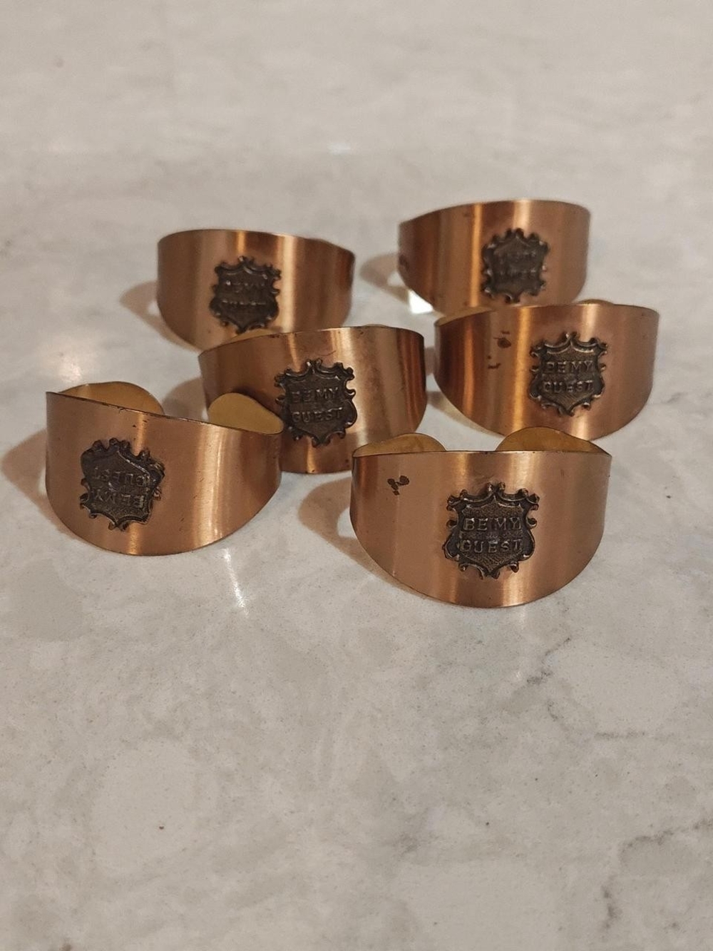 & Other Stories Copper Tone 'Be My Guest' Cuff-Link Style Napkin Rings – Copper